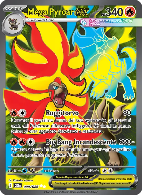 Mega Pyroar-ex – Caos Nascente 99
