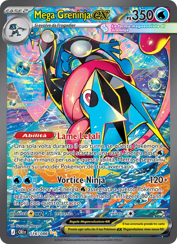 Mega Greninja-ex – Caos Nascente 116
