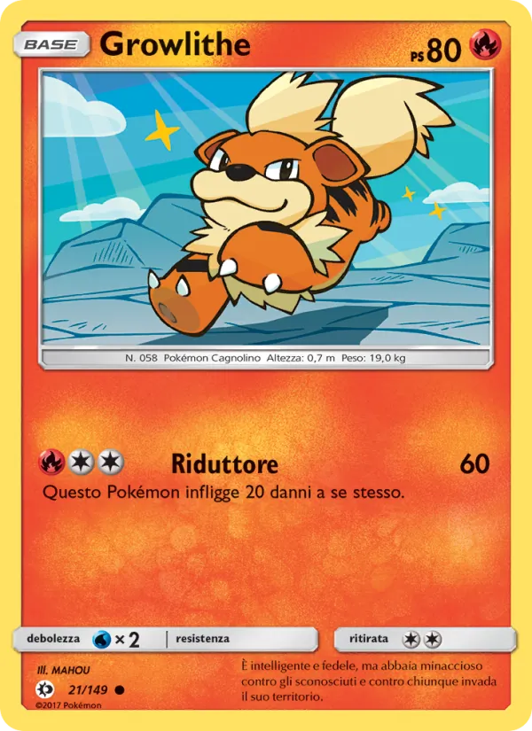 Growlithe – Sole e Luna 21