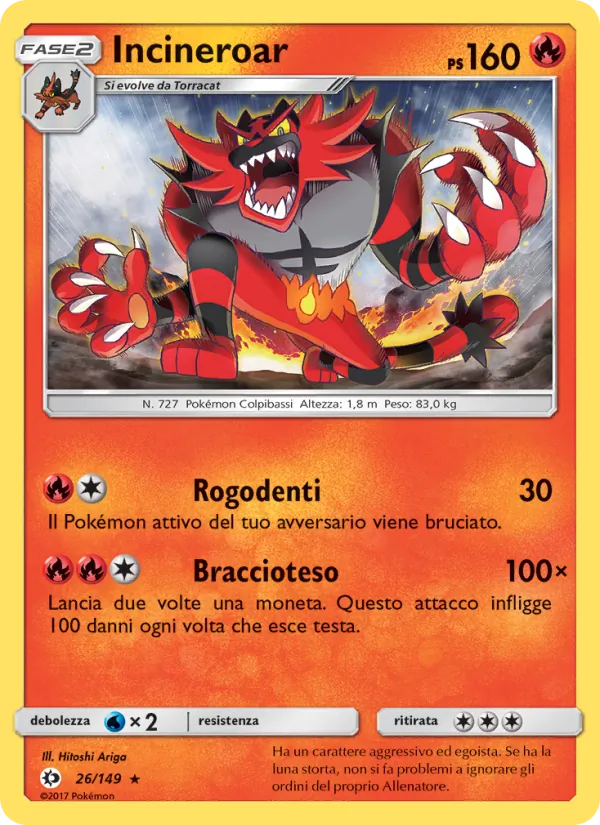 Incineroar – Sole e Luna 26