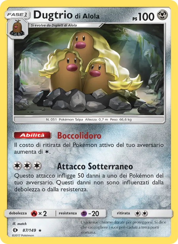 Dugtrio di Alola – Sole e Luna 87