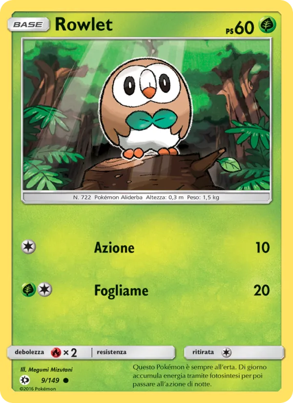 Rowlet – Sole e Luna 9