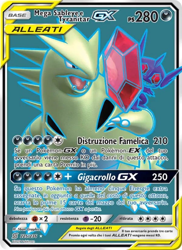 Mega Sableye e Tyranitar GX – Sintonia Mentale 225