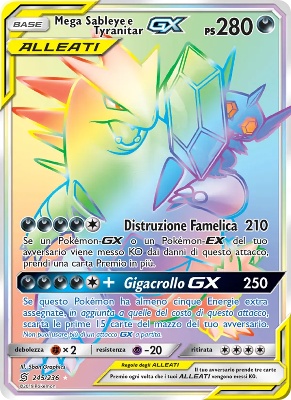 Mega Sableye e Tyranitar GX – Sintonia Mentale 245