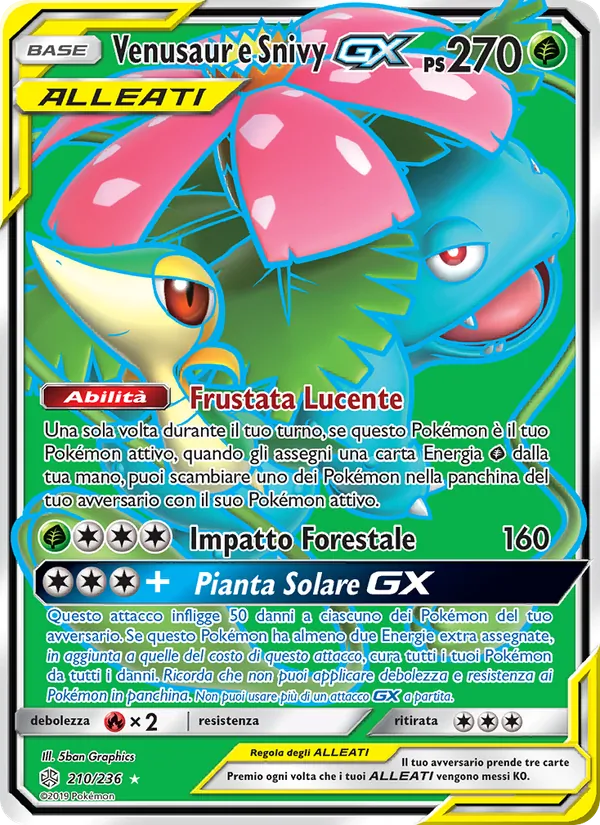 Venusaur e Snivy GX – Eclissi Cosmica 210