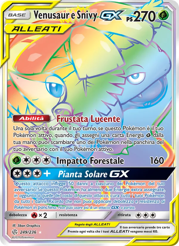Venusaur e Snivy GX – Eclissi Cosmica 249