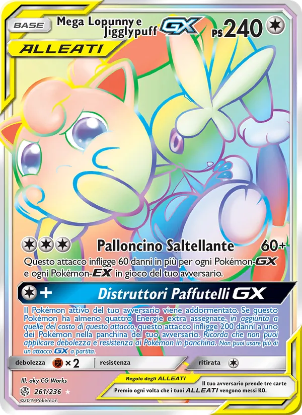 Mega Lopunny e Jigglypuff GX – Eclissi Cosmica 261