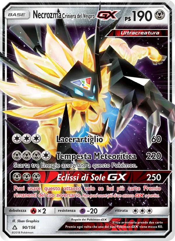 Necrozma Criniera del Vespro GX – Ultraprisma 90