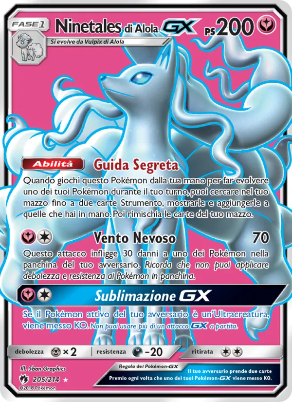 Ninetales di Alola GX – Tuoni Perduti 205