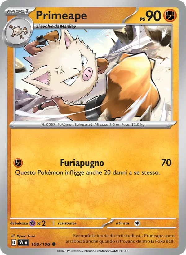 Primeape – Scarlatto e Violetto 108