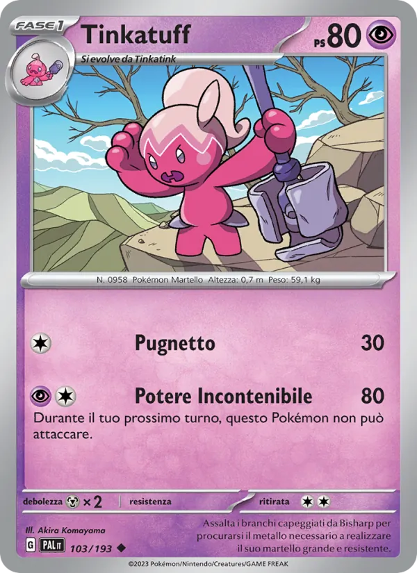 Tinkatuff – Evoluzioni a Paldea 103