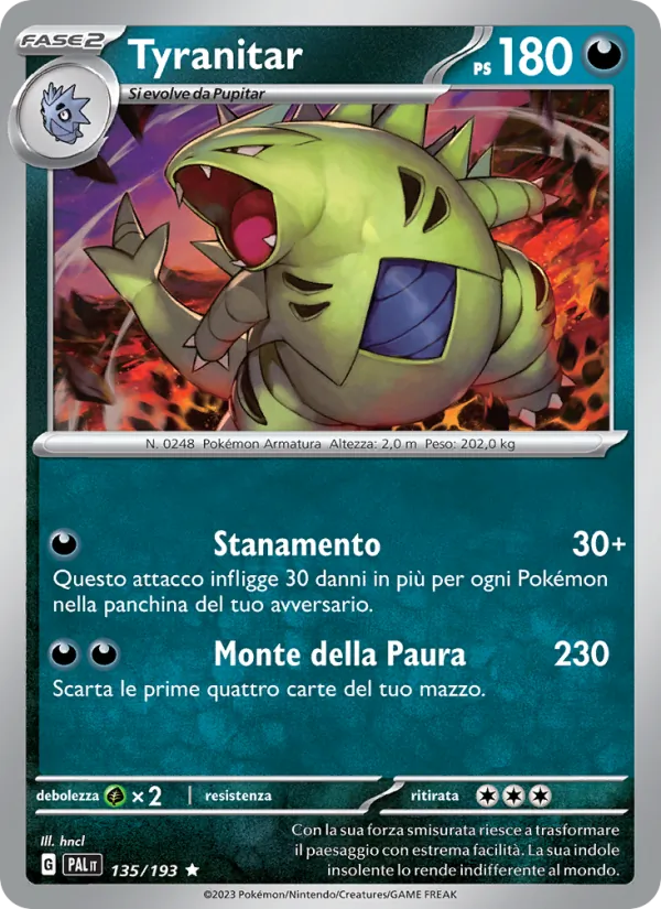 Tyranitar – Evoluzioni a Paldea 135