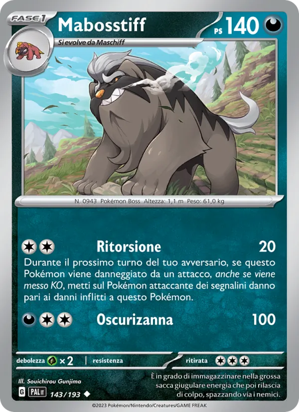 Mabosstiff – Evoluzioni a Paldea 143