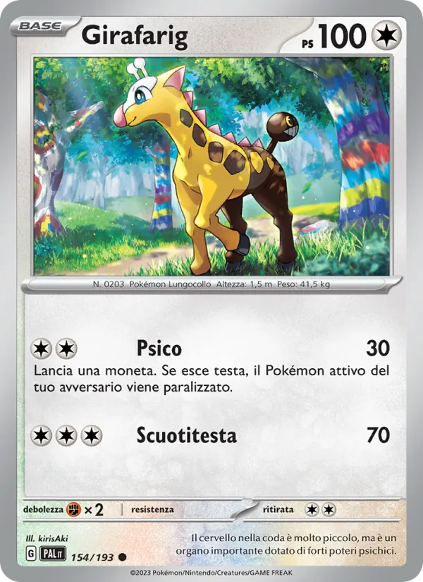 Girafarig – Evoluzioni a Paldea 154