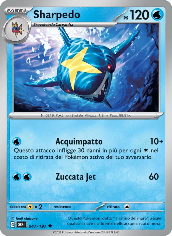 Sharpedo – Ossidiana Infuocata 47
