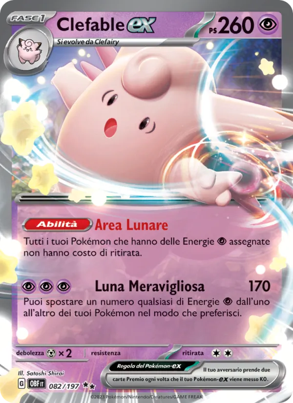 Clefable-ex – Ossidiana Infuocata 82