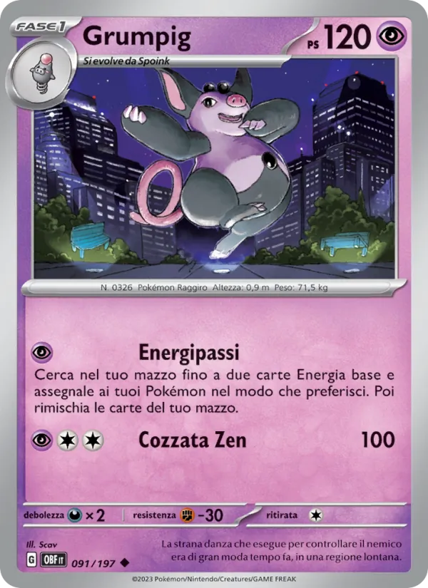 Grumpig – Ossidiana Infuocata 91