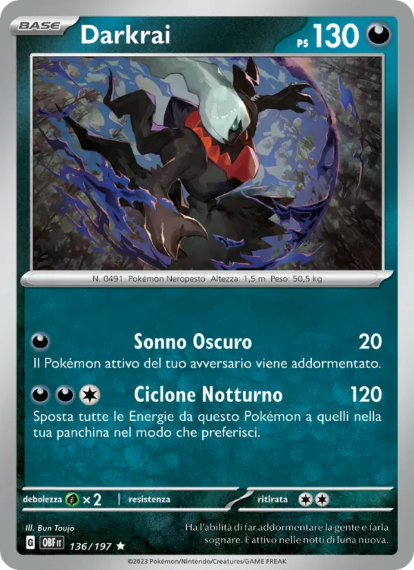 Darkrai – Ossidiana Infuocata 136