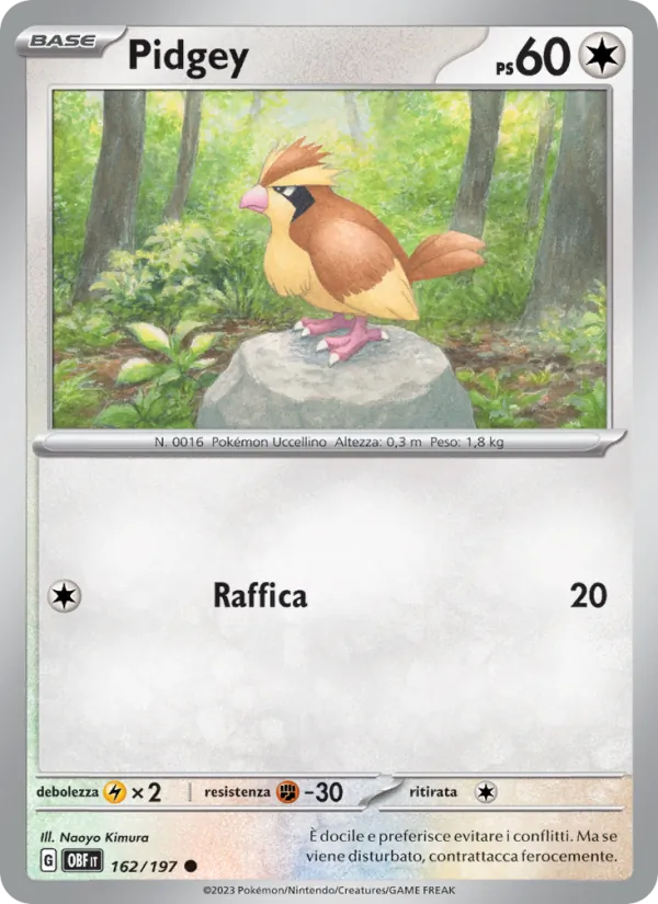 Pidgey – Ossidiana Infuocata 162