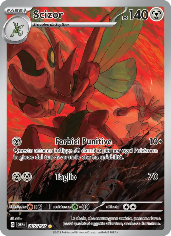 Scizor – Ossidiana Infuocata 205
