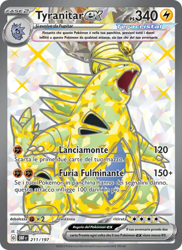 Tyranitar-ex – Ossidiana Infuocata 211