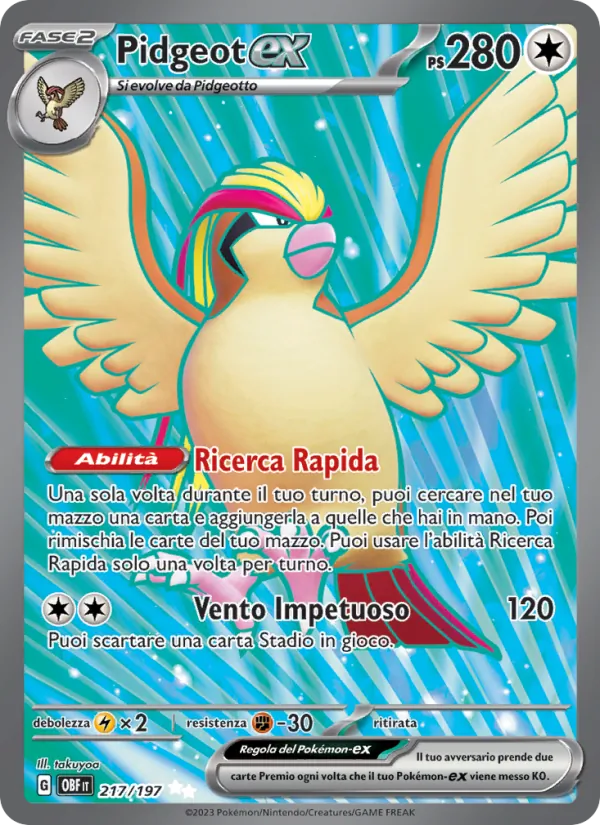 Pidgeot-ex – Ossidiana Infuocata 217