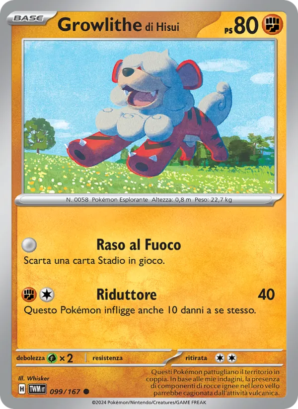 Growlithe di Hisui – Crepuscolo Mascherato 99