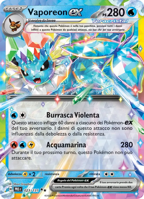 Vaporeon-ex – Evoluzioni Prismatiche 23