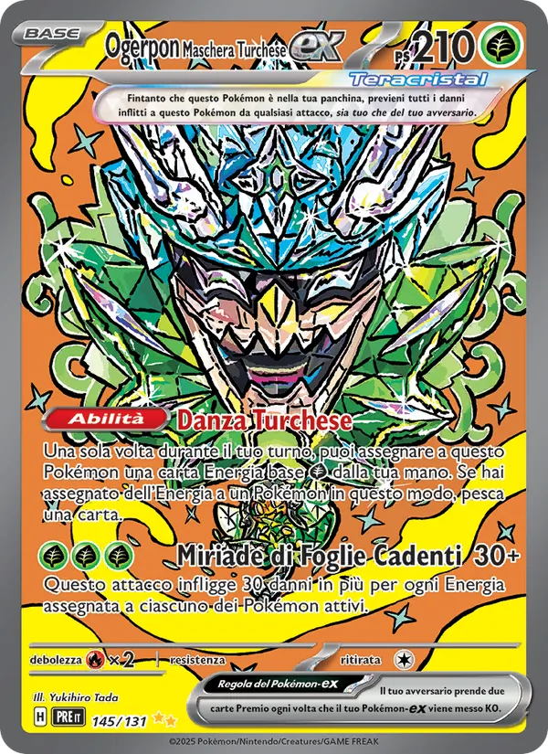 Ogerpon Maschera Turchese-ex – Evoluzioni Prismatiche 145
