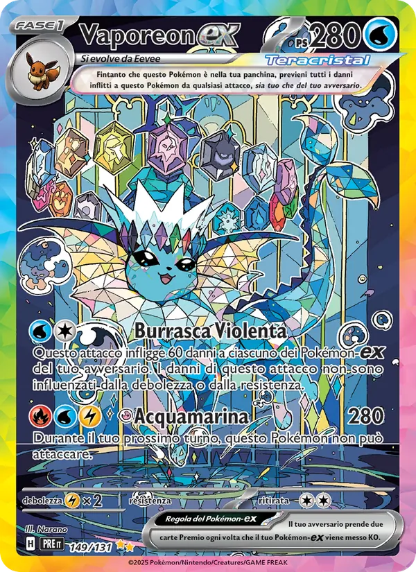 Vaporeon-ex – Evoluzioni Prismatiche 149