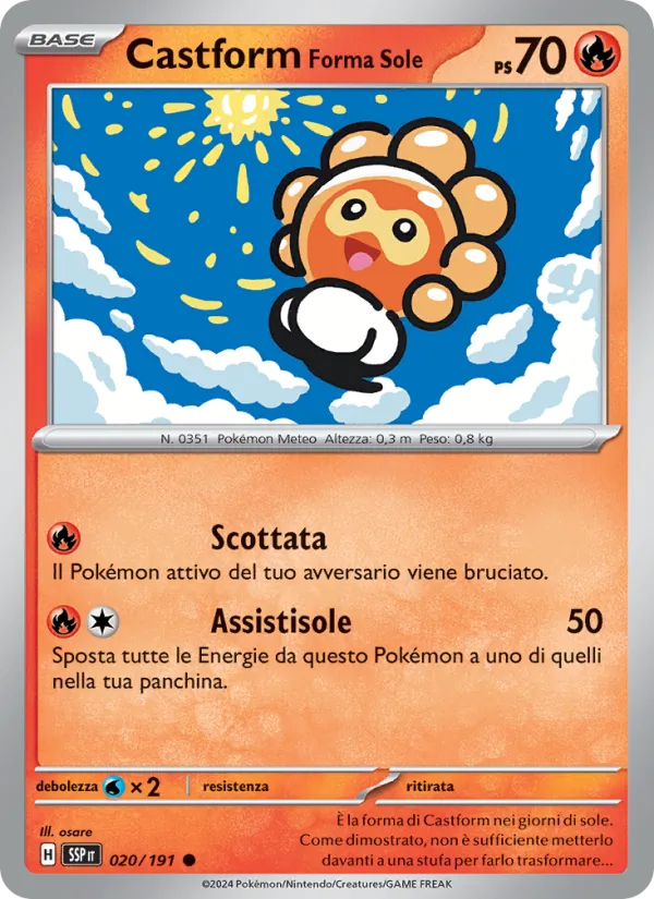 Castform Forma Sole – Scintille Folgoranti 20