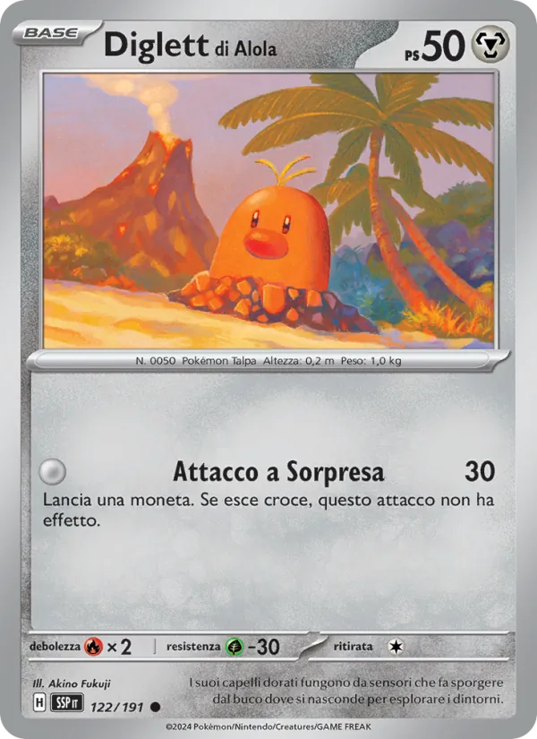 Diglett di Alola – Scintille Folgoranti 122