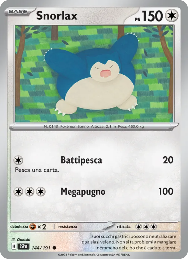 Snorlax – Scintille Folgoranti 144
