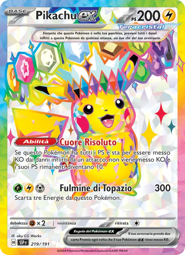 Pikachu-ex – Scintille Folgoranti 219