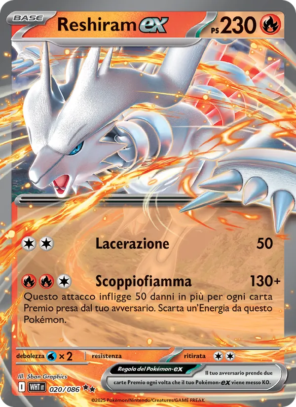 Reshiram-ex – Fuoco Bianco 20