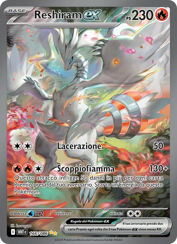 Reshiram-ex – Fuoco Bianco 166