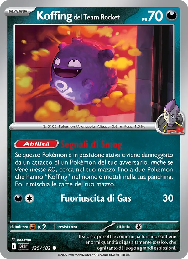 Koffing del Team Rocket – Rivali Predestinati 125