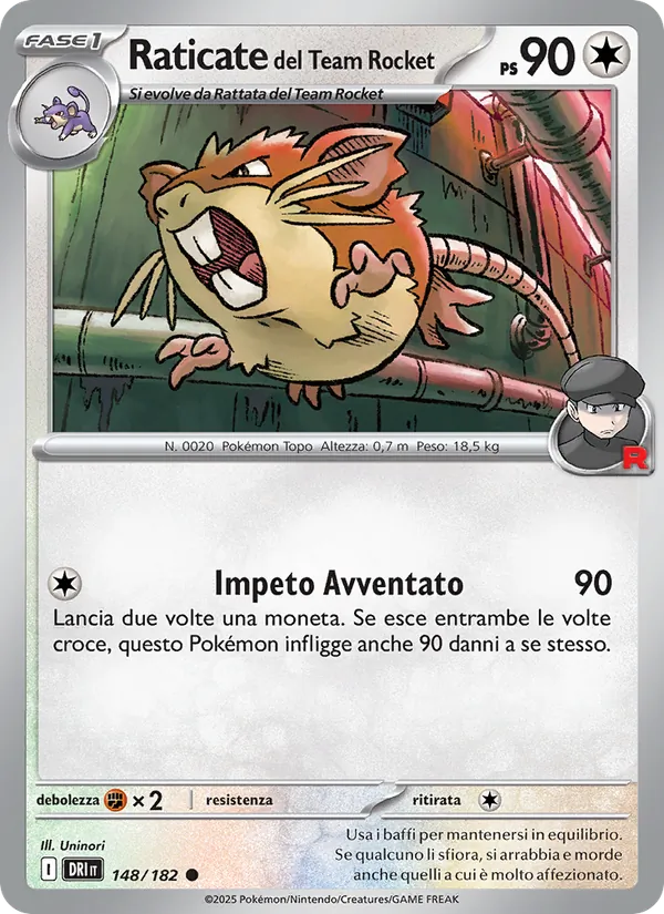 Raticate del Team Rocket – Rivali Predestinati 148