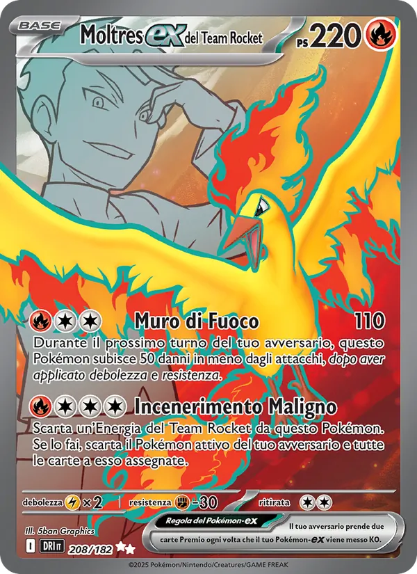 Moltres-ex del Team Rocket – Rivali Predestinati 208