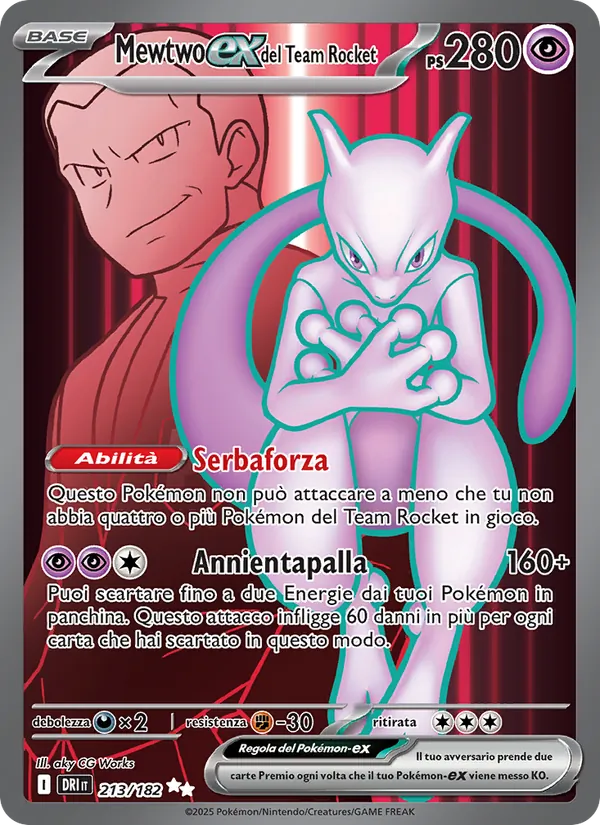Mewtwo-ex del Team Rocket – Rivali Predestinati 213