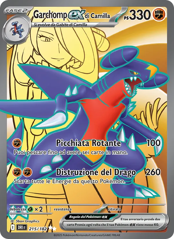 Garchomp-ex di Camilla – Rivali Predestinati 215