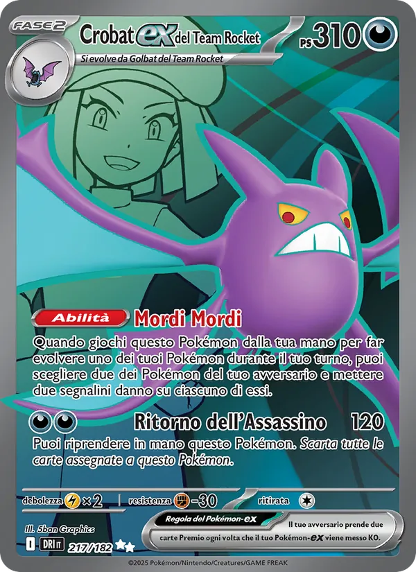 Crobat-ex del Team Rocket – Rivali Predestinati 217