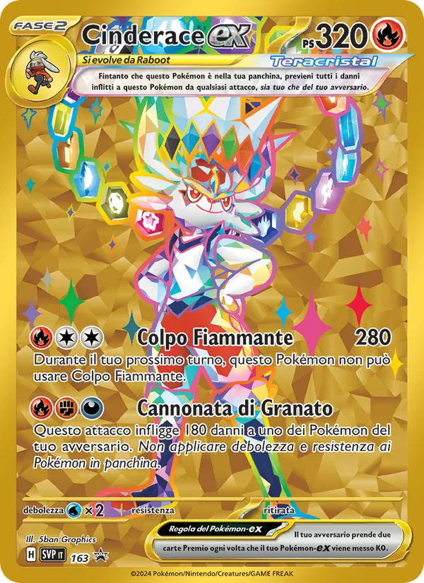 Cinderace-ex – SVP Black Star Promos 163