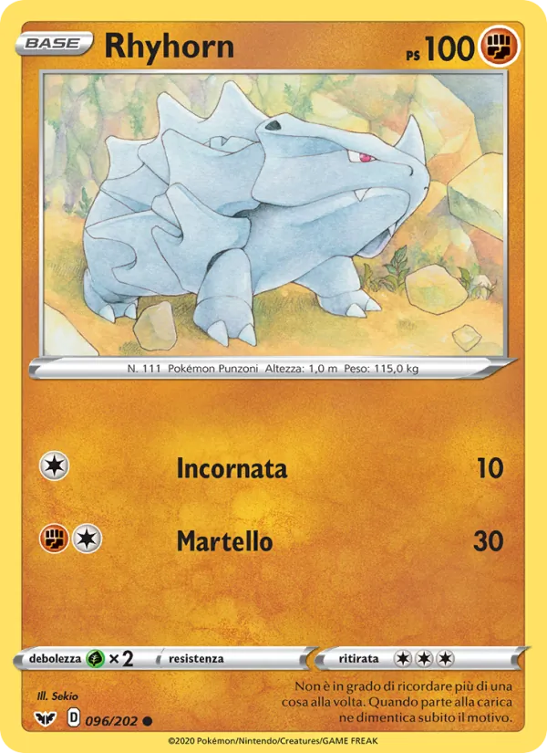 Rhyhorn – Spada e Scudo 96