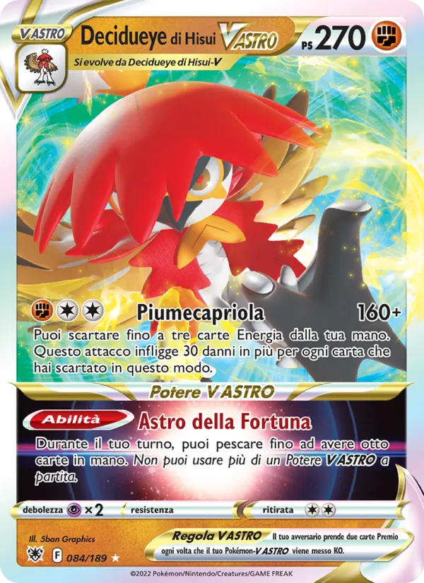 Decidueye di Hisui V ASTRO – Lucentezza Siderale 84