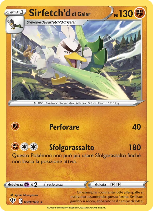 Sirfetch'd di Galar – Fiamme Oscure 98