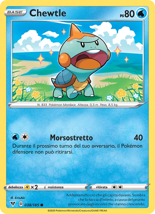 Chewtle – Voltaggio Sfolgorante 38