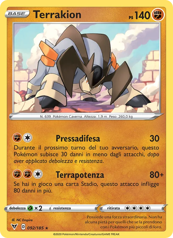 Terrakion – Voltaggio Sfolgorante 92