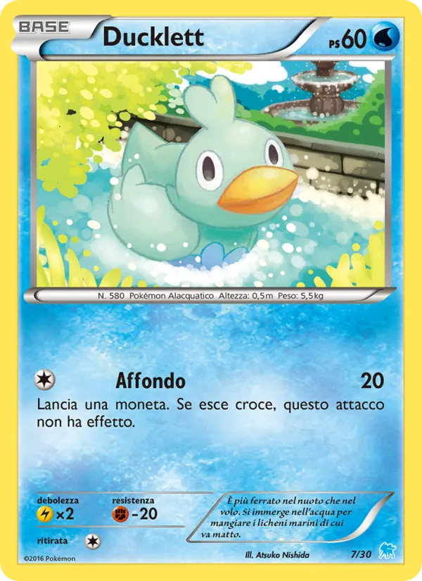 Ducklett – XY trainer Kit (Suicune) 7