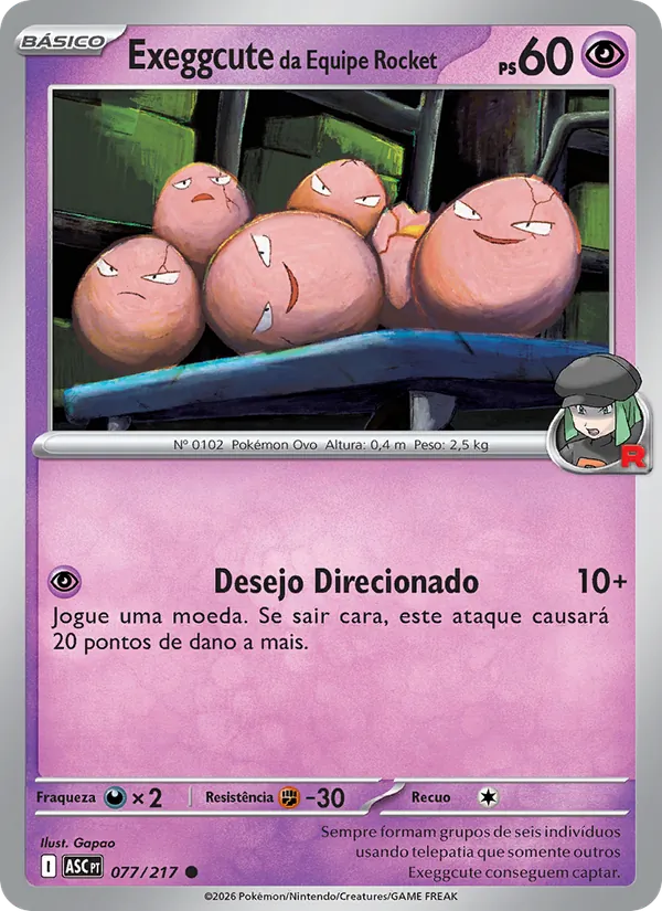 Exeggcute da Equipe Rocket – Heróis Excelsos 77